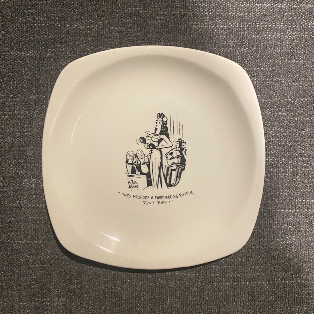 Paden City Pottery by Bernad Peter Arno New Yorker Cartoonist Plate